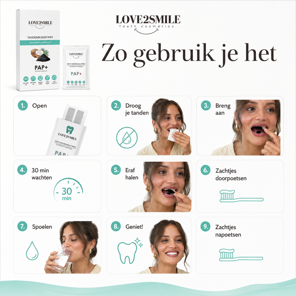 whitening strips gebruiken